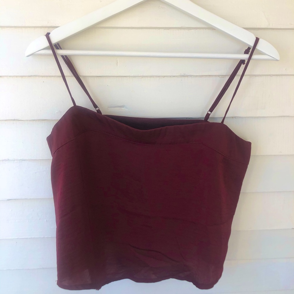 silky cropped cami